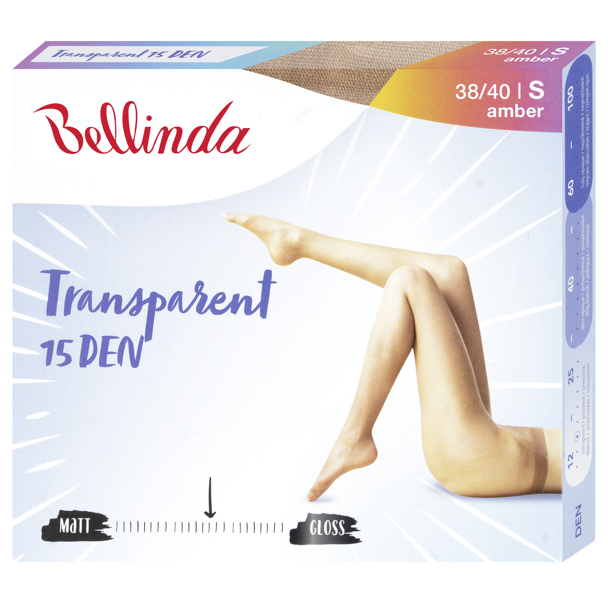 BELLINDA TRANSPARENT, 15 denske hlačne nogavice